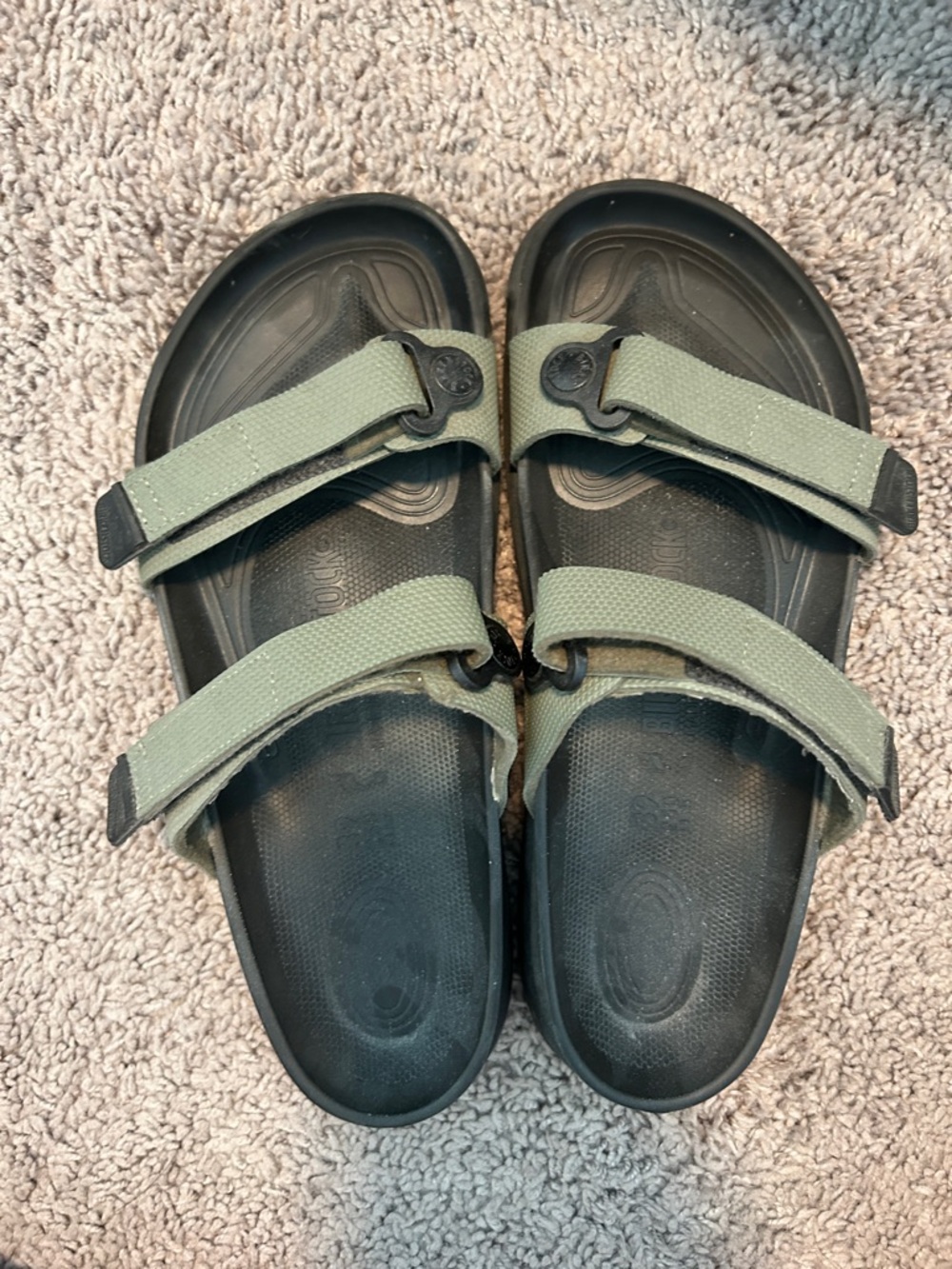 Birkenstock Olive Green Strapped Sandals